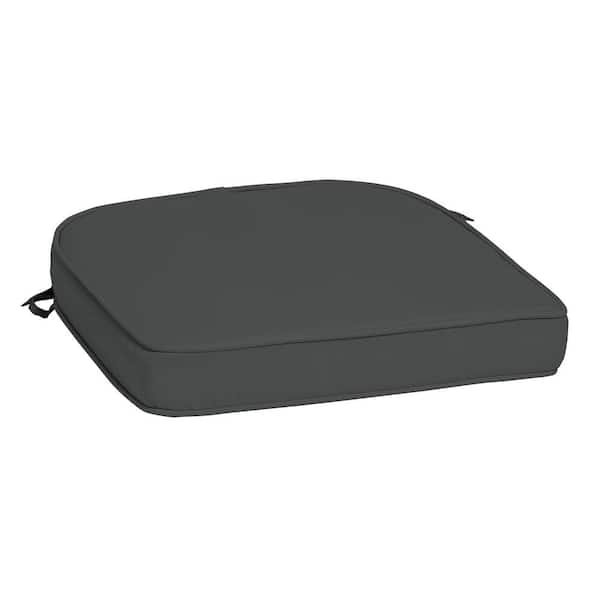 ARDEN SELECTIONS ProFoam 19 in. x 20 in. Slate Grey Rounded Rectangle Outdoor Chair Cushion