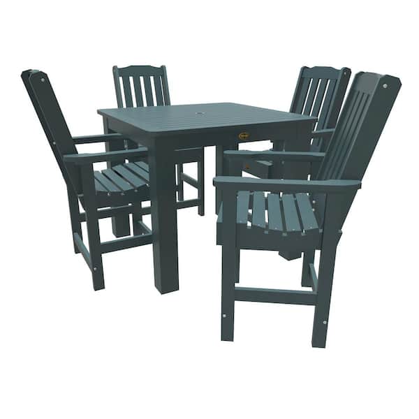 Unbranded Springville 5-Pieces Square Recycled Plastic Outdoor Counter Dining Set