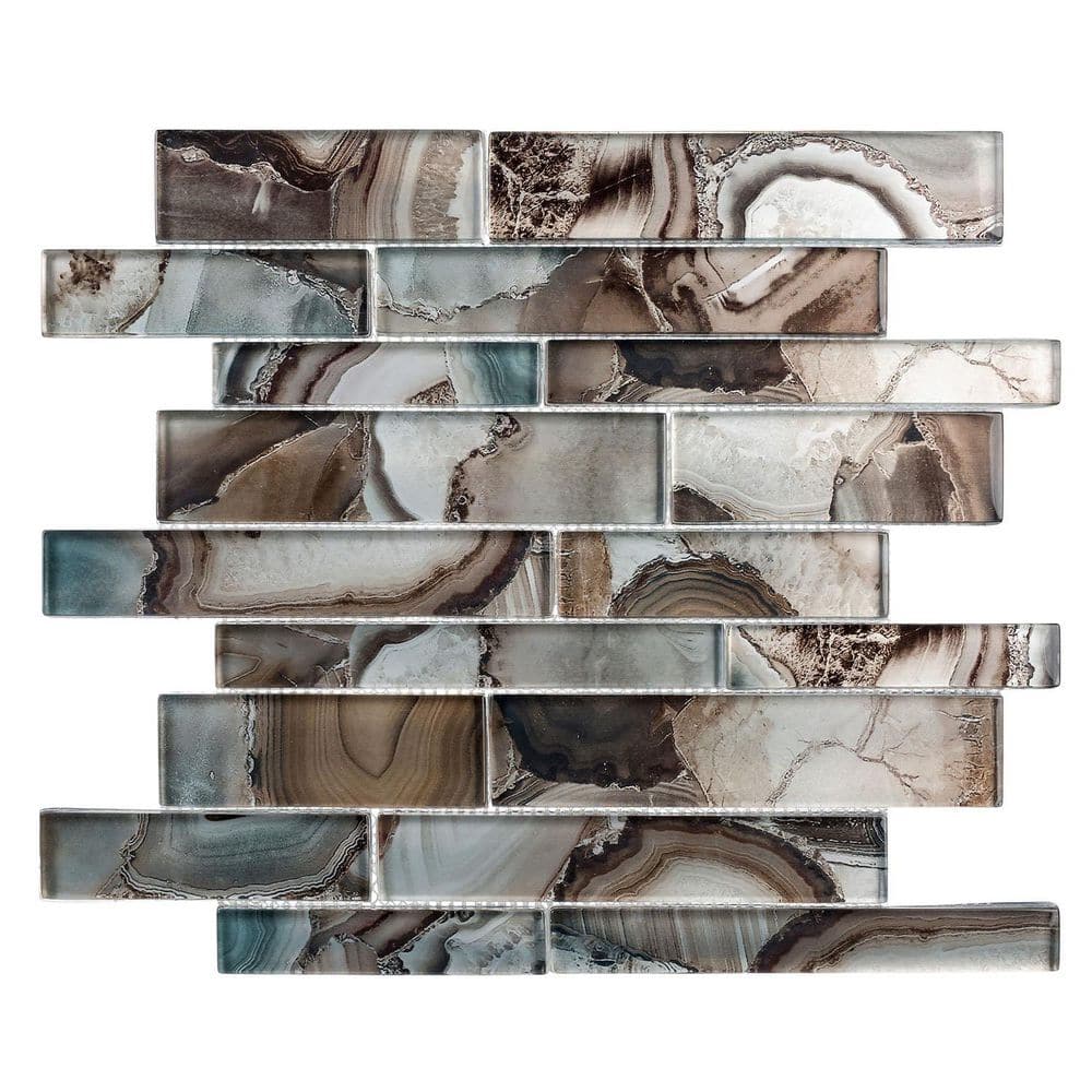 Myst Agate Inspired Glass Mosaic Tile for Kitchen and Bathroom