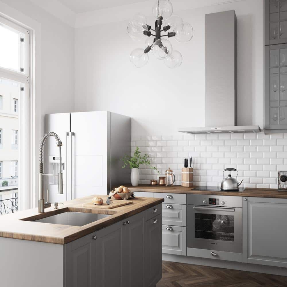 Stainless Steel Pull-Down Kitchen Faucet with Soap Dispenser