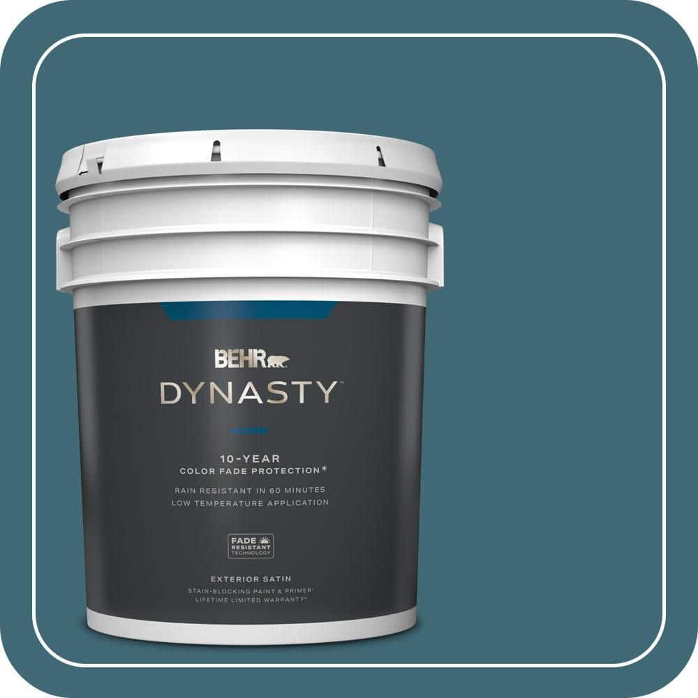 5 gal. #PMD-45 Teal Mosaic Satin Enamel Exterior Stain-Blocking Paint & Primer price history on PriceWatchPro