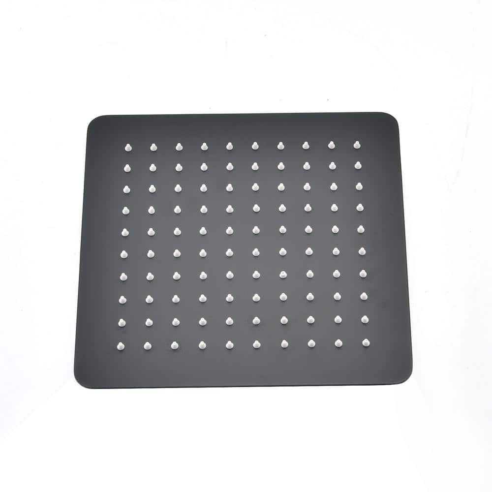1-Spray Patterns with 2.5 GPM 12 in. Wall Mount Rain Fixed Shower Head in M