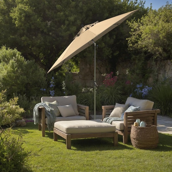 family dollar patio umbrella PURPLE LEAF 10 ft. x 13 ft. All-aluminum 360 Rotation Silvery Cantilever Outdoor Patio Umbrella in Gray