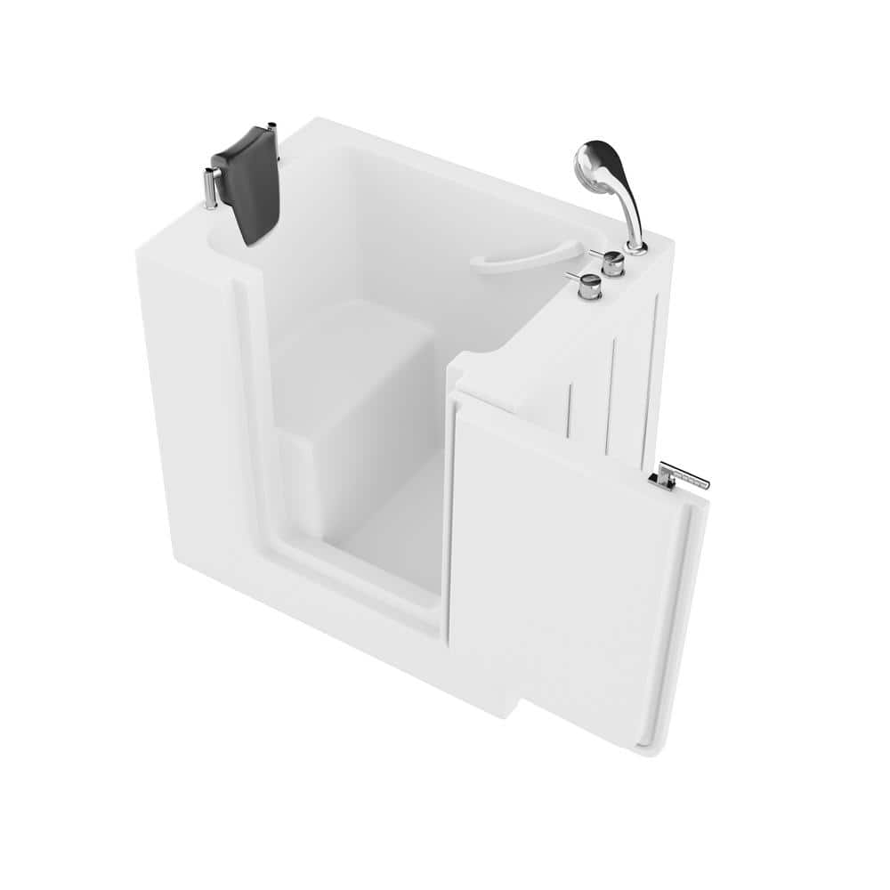 Universal Collection 27 in. L x 39 in. W Right Side Drain Soaker Bathtub in White with Fast Fill Faucet Set price history on PriceWatchPro