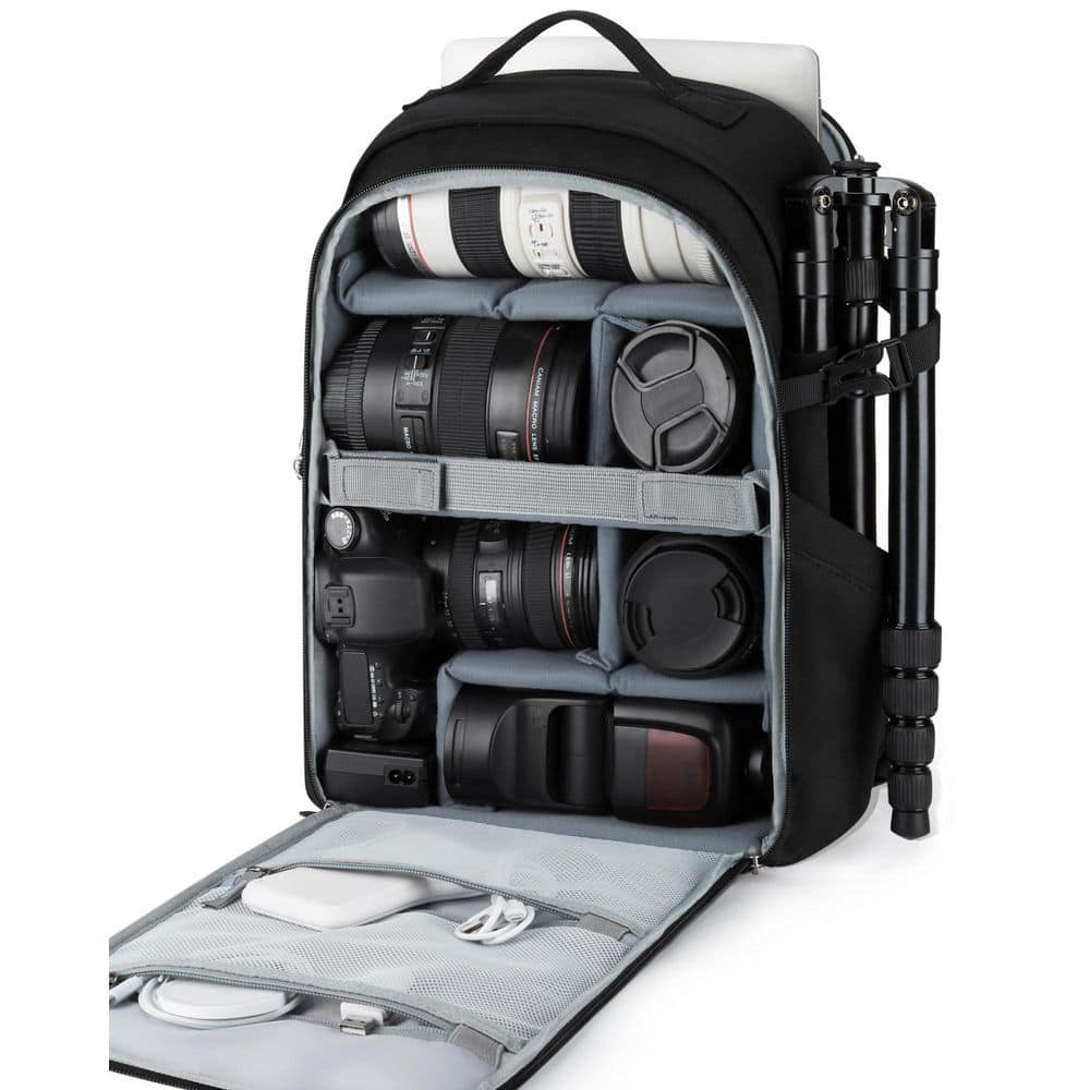 Camera Case for Photographers with Waterproof Rain Cover Camera Bag DSLR SLR Camera Backpack Fits up to 15.6 in. Laptop price history on PriceWatchPro