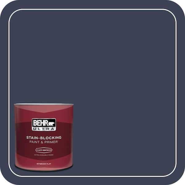 BEHR ULTRA 1 qt. Home Decorators Collection #HDC-CL-26A Indigo Ink Extra Durable Flat Interior Paint & Primer