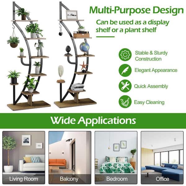 Plant Stand Indoor With Grow Lights, 62" Plant Stand With