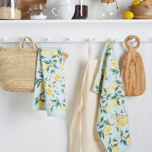 Lemon Whimsy Multicolor Cotton Kitchen Towel Set (Set of 2)