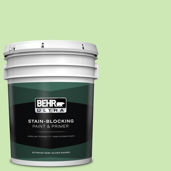 BEHR ULTRA 5 gal. #430A-3 Fairway Mist Semi-Gloss Enamel Exterior Paint & Primer