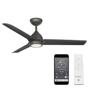 Mocha 54 in. 3000K Integrated LED Indoor/Outdoor Oil Rubbed Bronze Smart Compatible Ceiling Fan w/Light Kit and Remote