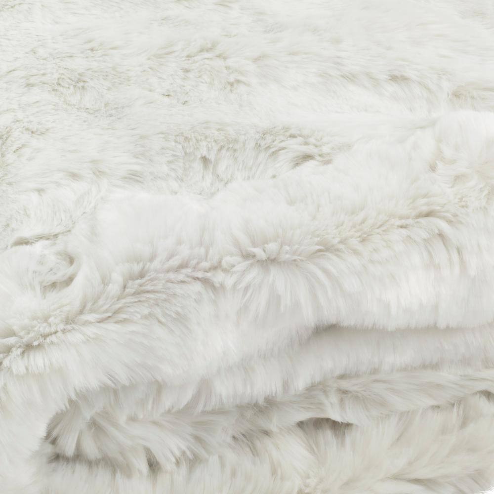 Snow White Faux Fur Reversible Throw Blanket