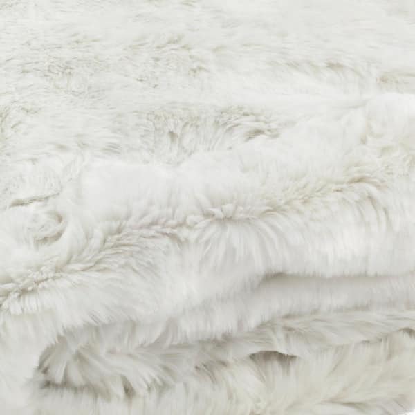 Minky Cuddle Fur Gray Brown Black Stripe Chinchilla Throw Blanket Faux Fur 