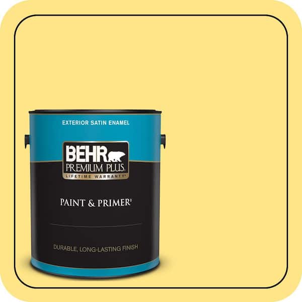 BEHR PREMIUM PLUS 1 gal. #P300-5 Upbeat Satin Enamel Exterior Paint & Primer
