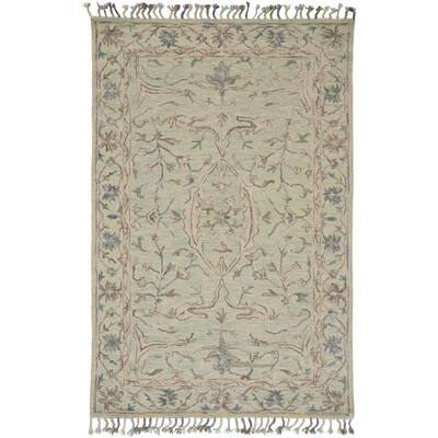 Abstract Wool Area Rug R8032mlt000c00, Mint Green Area Rugs