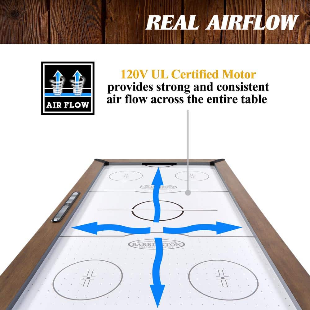 Barrington 5-ft Gray and Brown Air Hockey Table with Electronic Scorer