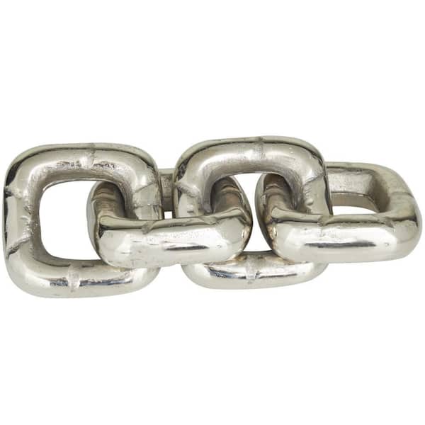 Novogratz 5 in. x 3 in. Silver Aluminum Chain Sculpture