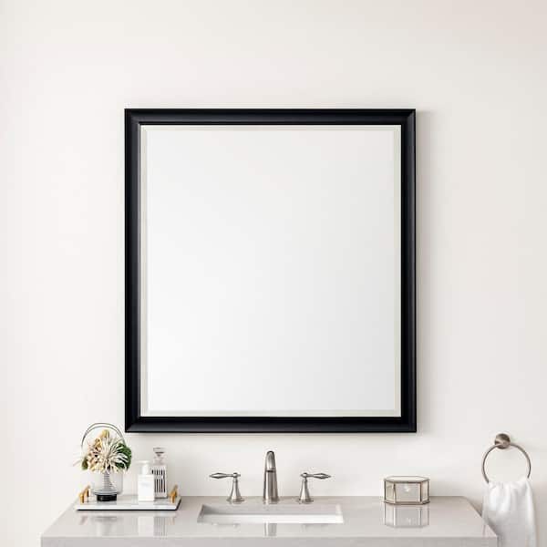 Glenbrook 36.0 in. W x 40.0 in. H Rectangular Framed Wall Mount Bathroom Vanity Mirror in Black Onyx