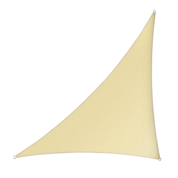 ROYAL SHADE 10 ft. x 10 ft. x 14 ft. Beige Right Triangle Sun Shade Sail Canopy Fabric Cloth