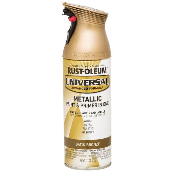 Rust-Oleum Universal Metallic Spray Paint And Primer in One in Satin Bronze,  340 G Aerosol