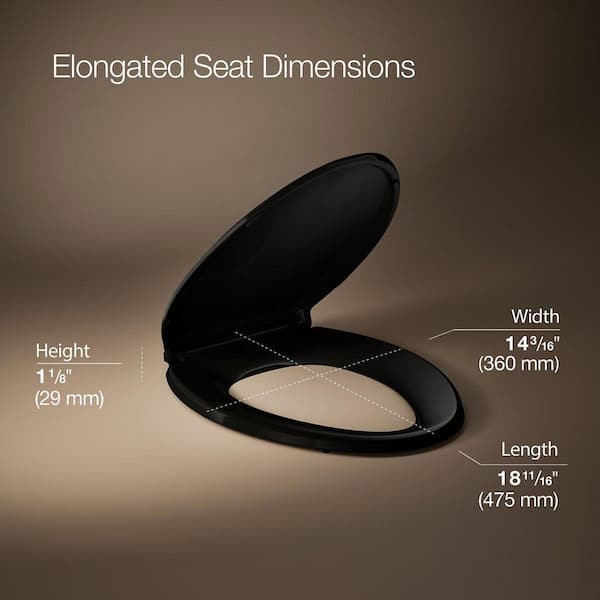 Cachet Elongated Toilet Seat in Black