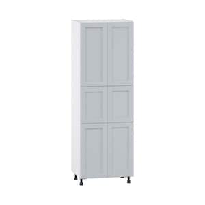 Cumberland Light Gray Shaker Assembled Pantry Kitchen Cabinet (30 in. W x 89.5 in. H x 24 in. D)