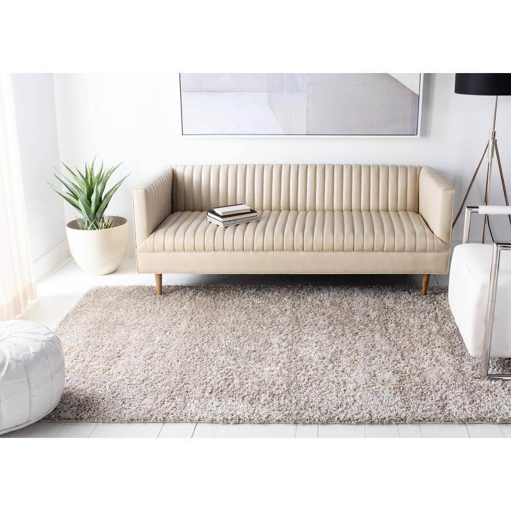 Linen 4' x 6' Solid Shag Area Rug
