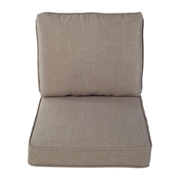 Haven Way 26-in x 23-in 2-Piece Tan Deep Seat Patio Chair Cushion in the  Patio Furniture Cushions department at