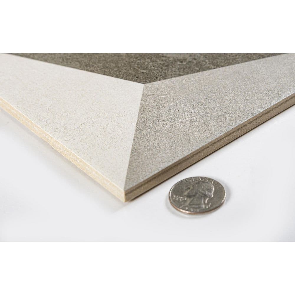 Gray Geometric 8" x 8" Glazed Porcelain Tile
