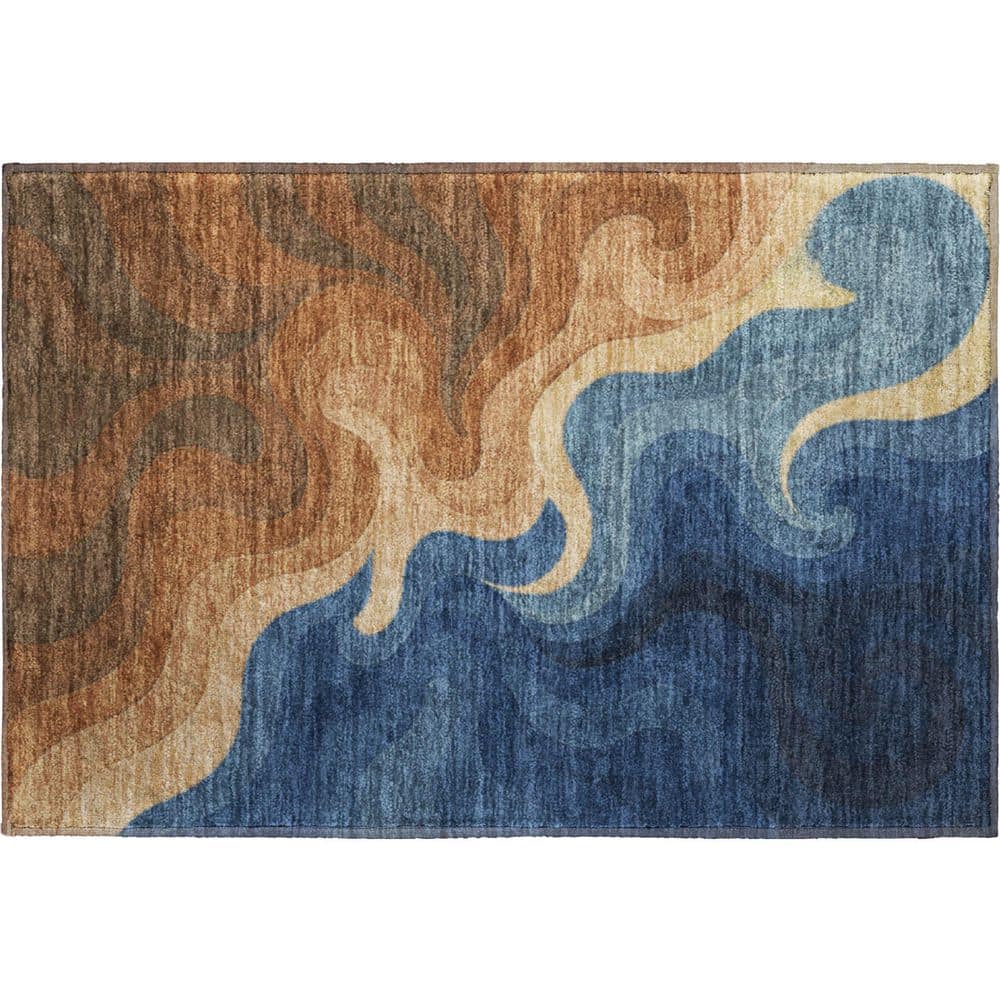 Mayfield Premium Machine Washable Abstract AMF2468 Paprika 2 ft. x 3 ft. Accent Rug price history on PriceWatchPro