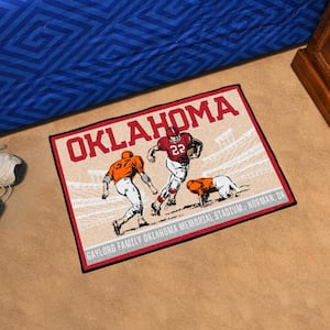 Oklahoma Sooners Ticket Stub Tan 1.5 ft. x 2.5 ft. Starter Area Rug