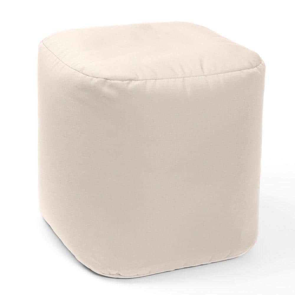 Luckie Plastic Outdoor Bean Bag Ottoman, Pearl