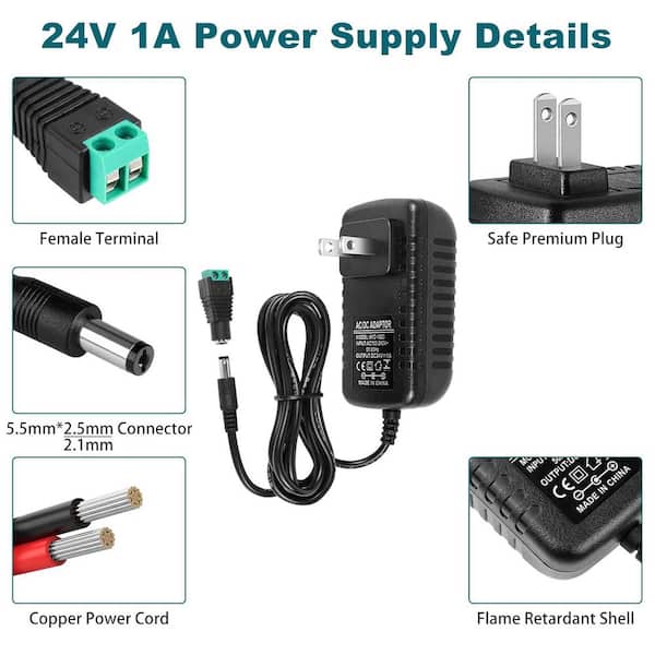 24V 6A Power Supply Adapter – AC 100-240V To DC 24V Converter For LED Strips, CCTV, Cameras