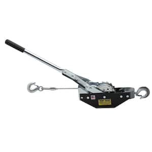 Large Frame, Single Line, 5,000 lbs. Come Along Cable Puller, 10 ft. Reach