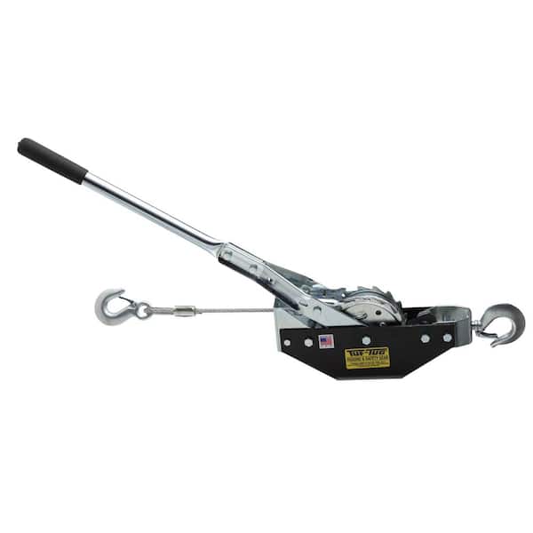TUF-TUG Large Frame, Single Line, 5,000 lbs. Come Along Cable Puller, 10 ft.  Reach TT5000-10C - The Home Depot