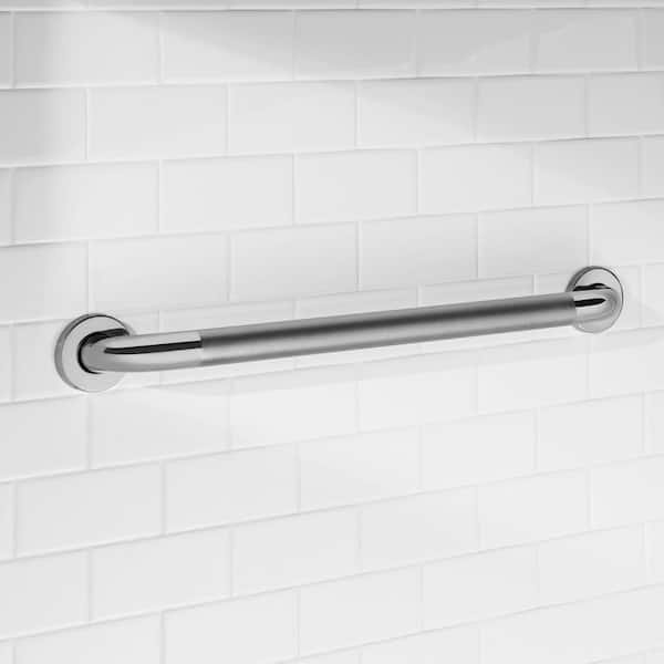 24 in. L x 1 1/2 in. ADA Compliant Grab Bar in Polished Stainless Steel