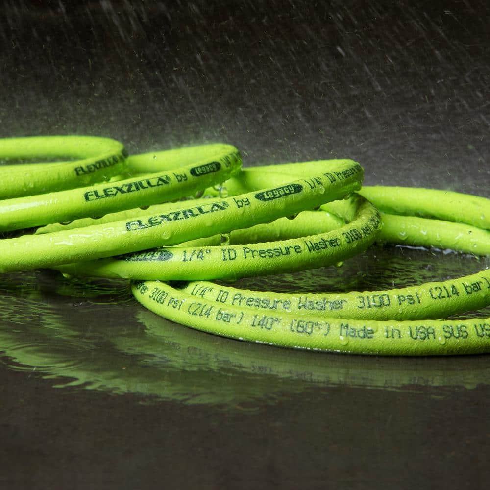 Flexzilla Green 1/4 in x 50 ft Pressure Washer Hose with M22 Fittings