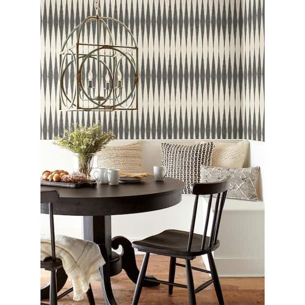 Handloom Black Paper Peel & Stick Repositionable Wallpaper Roll (Covers 34 Sq. Ft.)