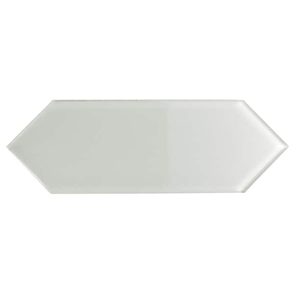 Giorbello (Sample) Glass Subway Black 3-in x 9-in Glossy Glass Tile
