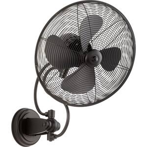 Piazza 14 in. Indoor/ Outdoor Black Ceiling Fan with Wall Control