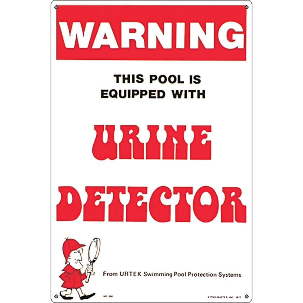 Warning Pool Urine Detector 12" x 9" Metal Sign Recreation Swimming Home Decor 