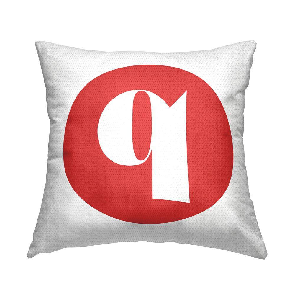 Red Initial Q Square Outdoor Throw Pillow price history on PriceWatchPro