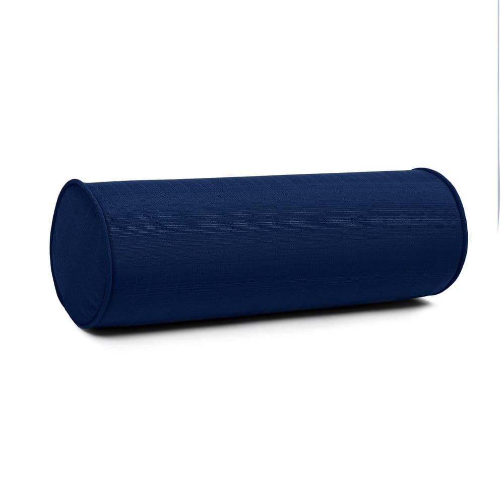 Outdoor Round Neckroll Bolster Pillow with Zipper, Cording, and Soft Foam Insert Removable Cover 6 in. x 18 in. price history on PriceWatchPro