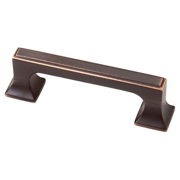 Liberty Southampton 3 in. (76 mm) Center-to-Center Bronze with Copper Highlights Square Drawer Pull