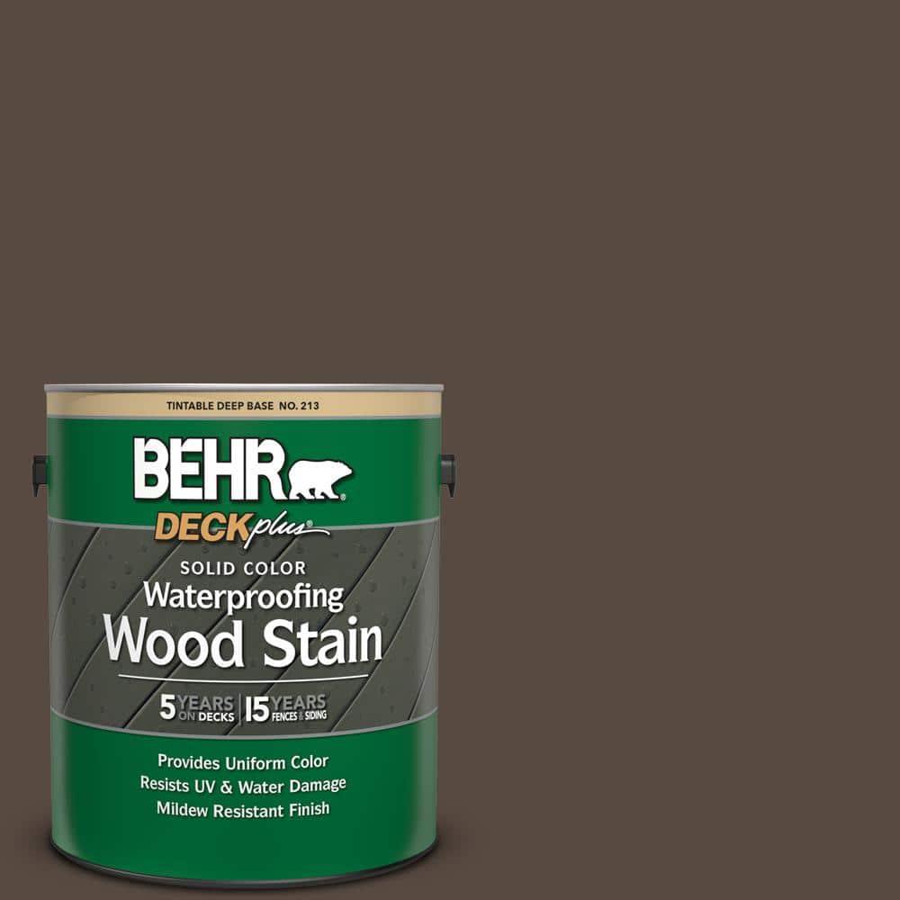 1 gal. #PPU5-19 Dark Truffle Solid Color Waterproofing Exterior Wood Stain
