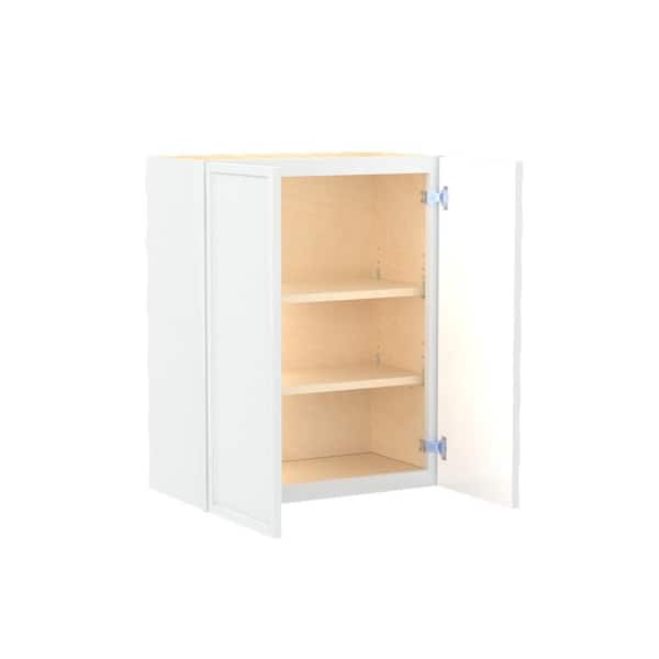 Franklin 24 in. W x 12 in. D x 30 in. H Assembled Plywood Wall Kitchen Cabinet in Vesper White with Soft Close