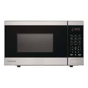 0.9 cu. ft. Electric 900-W Countertop Microwave in Stainless Steel with Turntable and 2-Step Lock System