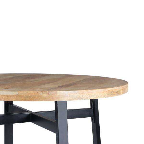 Urban Small Dining Table Set - Black with Brown Wood - Atlantic