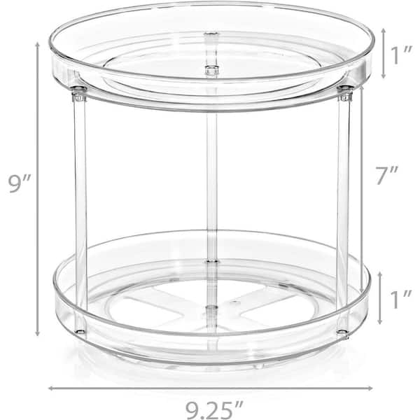 Sorbus Lazy Susan Organizer, 3-Lazy Susans 1-2-Tier, 1-Flat and 1