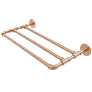 Pipeline Collection 24 in. Wall Mounted Towel Shelf in Brushed Bronze