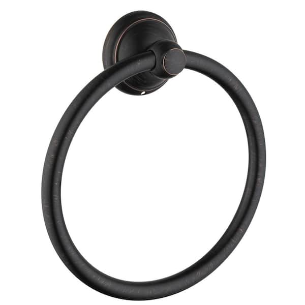Hansgrohe C Towel Ring in Rubbed Bronze